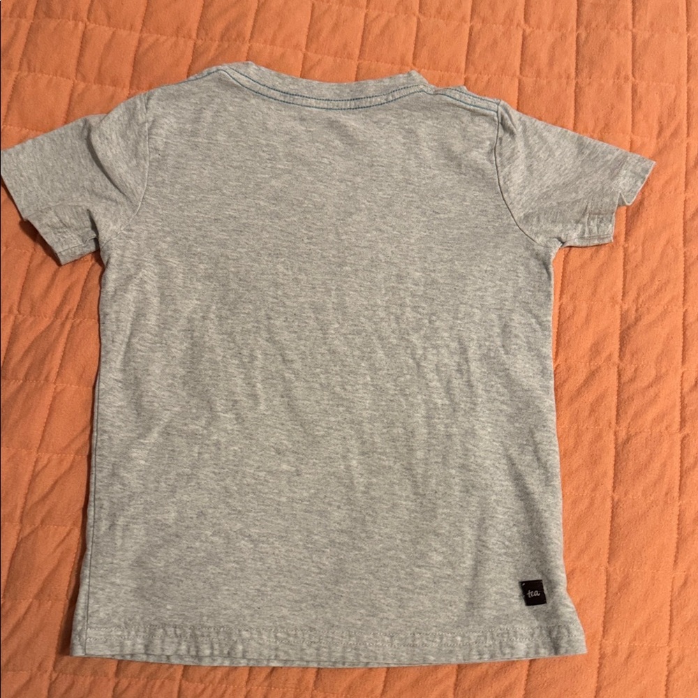 Tea Collection Lizard Convertible Car Graphic Tee Kids Size 5 Gray Short Sleeve - Picture 5 of 5
